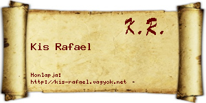 Kis Rafael névjegykártya
